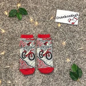 Hellraiser Gray Red Socks Women's Girl's Snarky Funny Blue Q Comfy Sassy